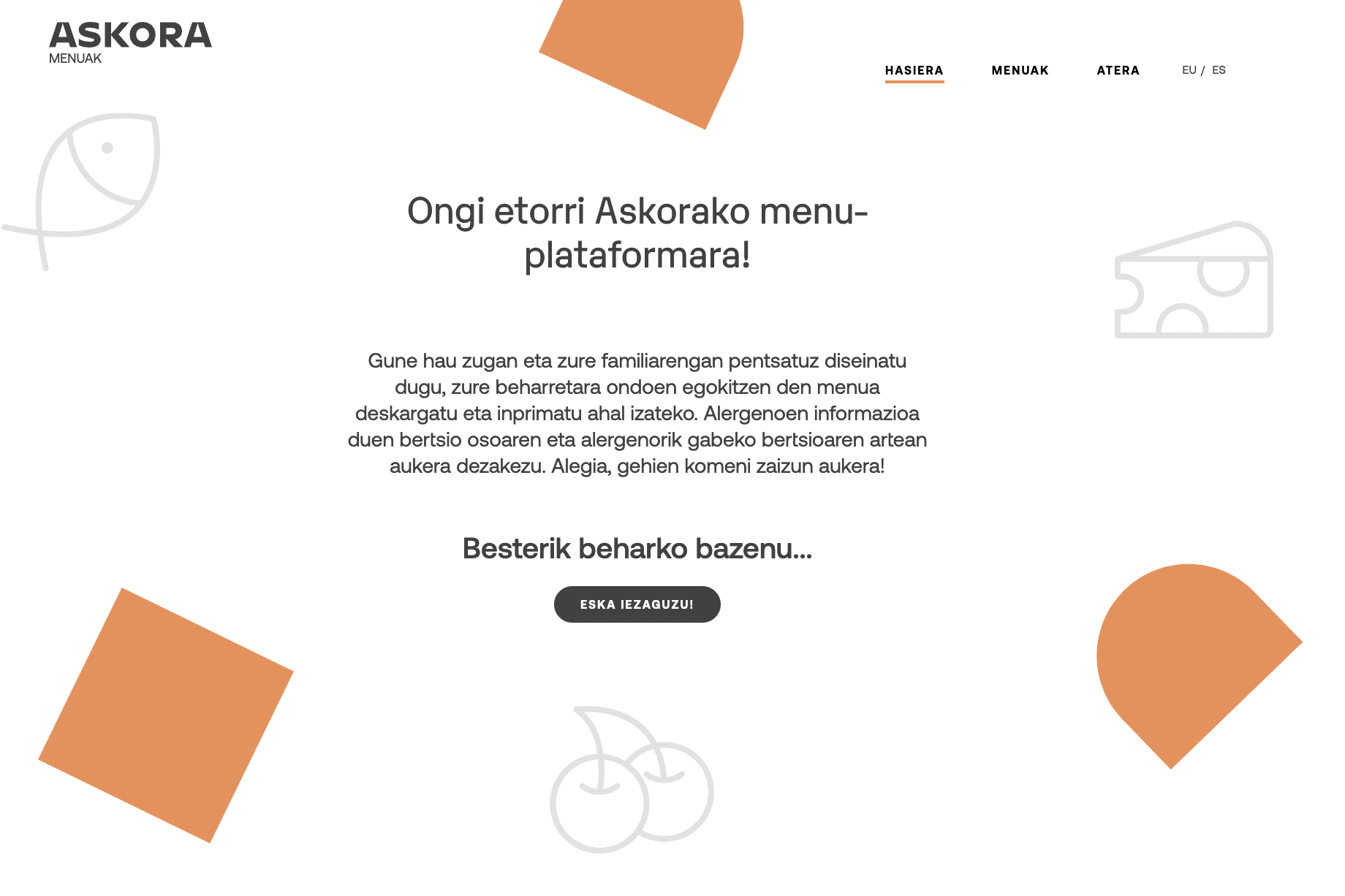 Nuevo curso, nueva plataforma de menú Askora